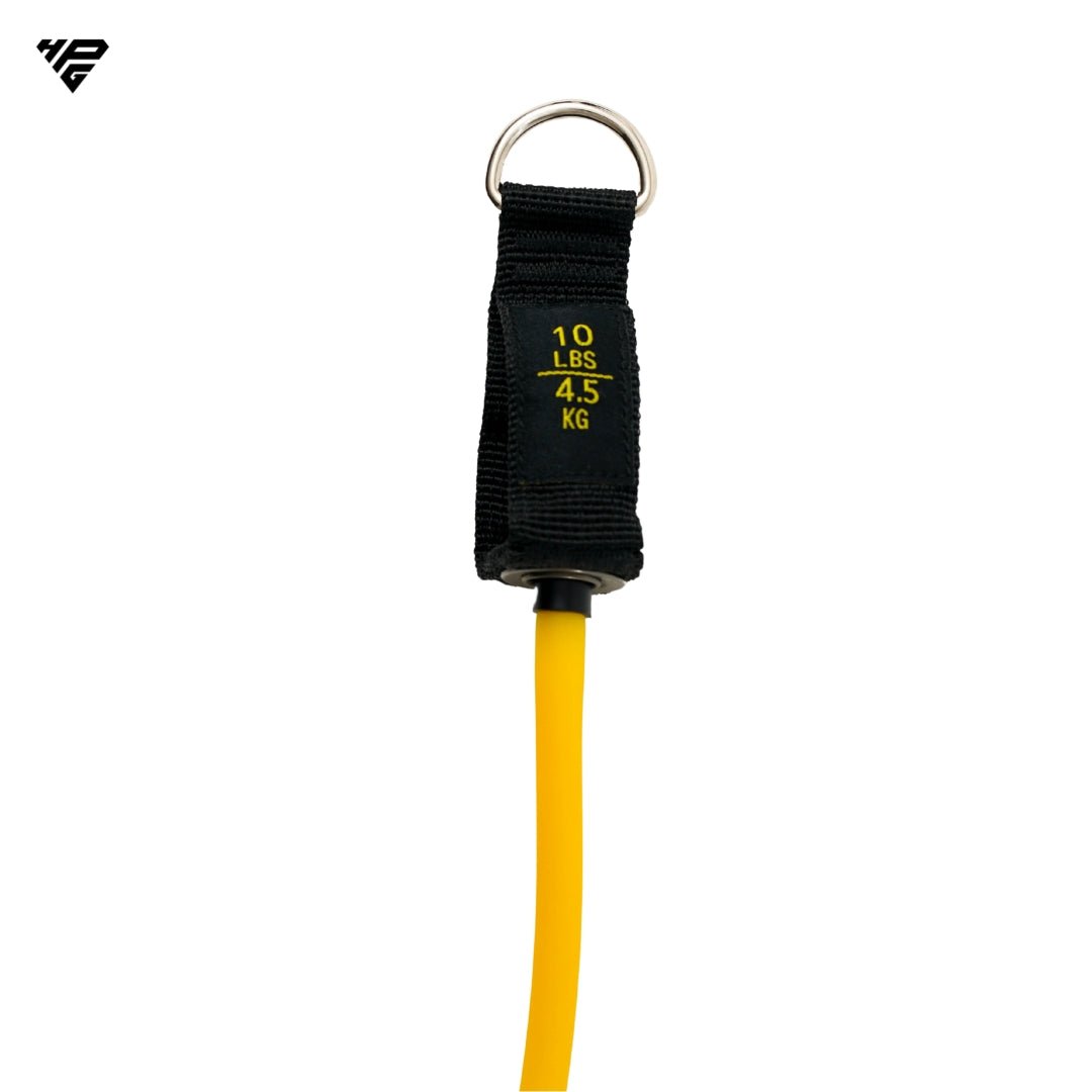 Latex-Free 10lb Yellow Stackable Resistance Band - Top Pin