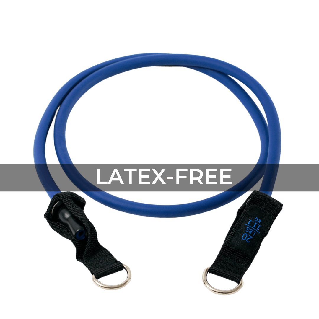 Latex-Free 20lb Blue Stackable Resistance Band – HomeProGym Latex-Free 20lb Blue Stackable Resistance Band – HomeProGym