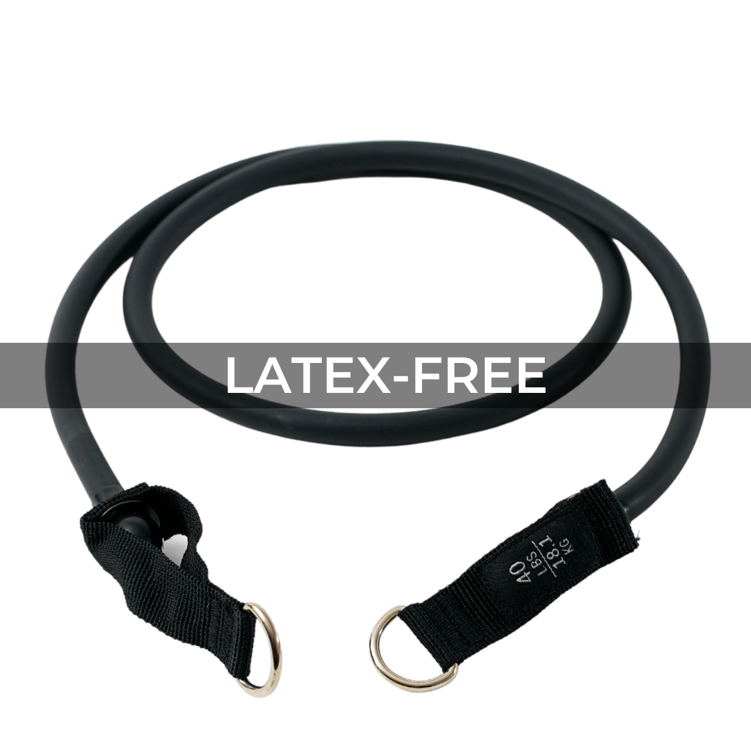 Latex-Free 40lb Black Stackable Resistance Band – HomeProGym