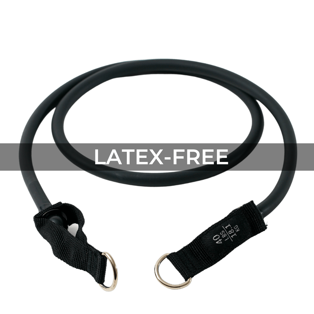 Latex-Free 40lb Black Stackable Resistance Band