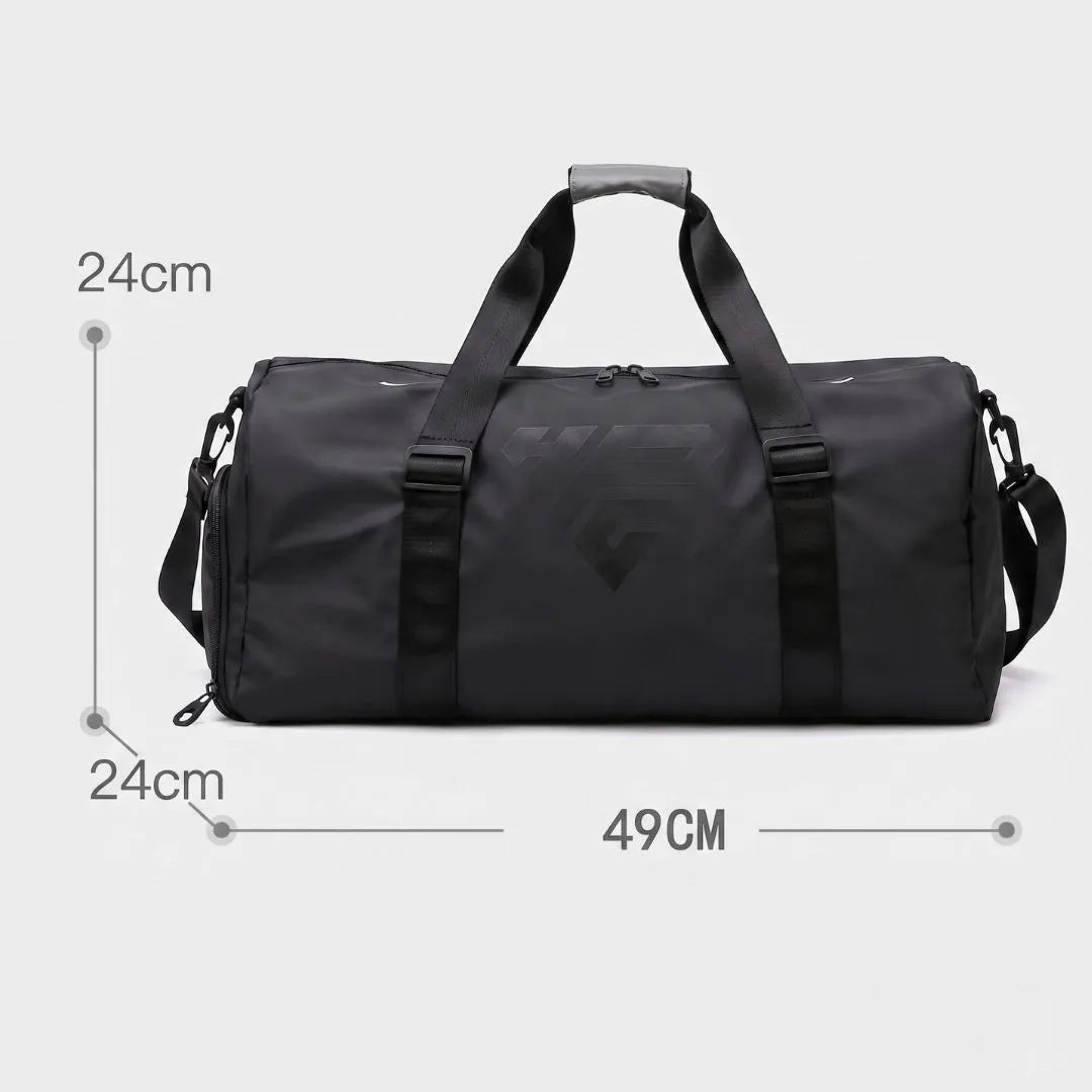 GymRoam 30L Duffle Bag dimensions diagram: 49cm long, 24cm wide, 24cm high