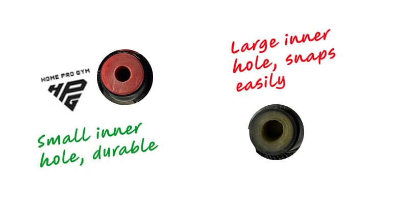 HomeProGym Resistance Bands Thickness Comparison