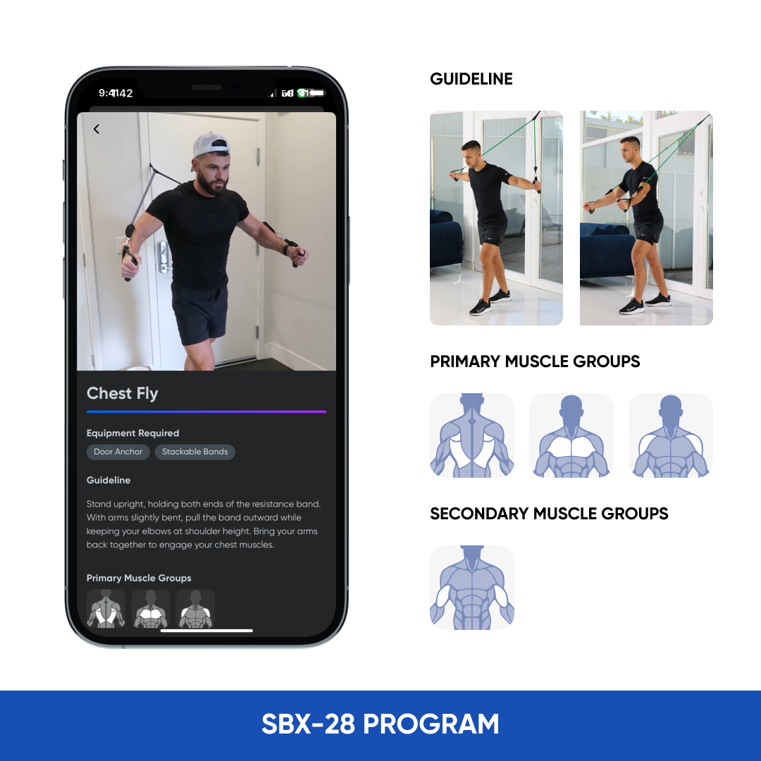 Supafit Workout App & SBX-28 Resistance Bands Program