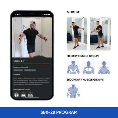Supafit Workout App & SBX-28 Resistance Bands Program