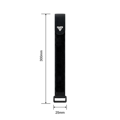 Clinch Band Storage Strap dimensions diagram: 300mm long, 25mm wide