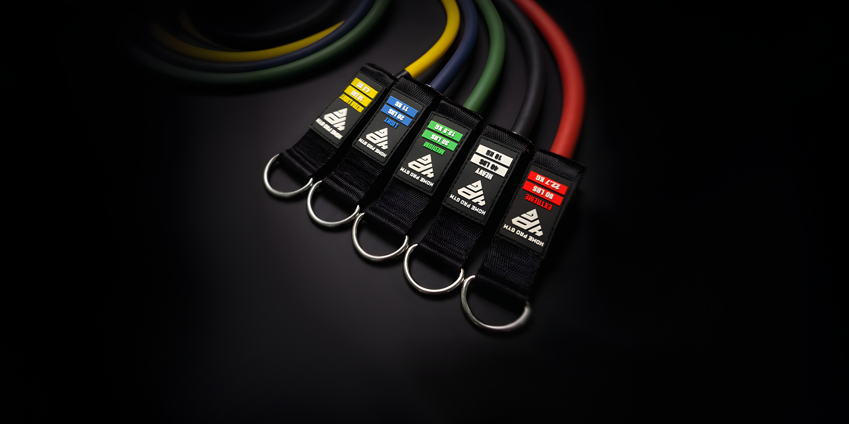 HomeProGym stackable PowerTube resistance bands