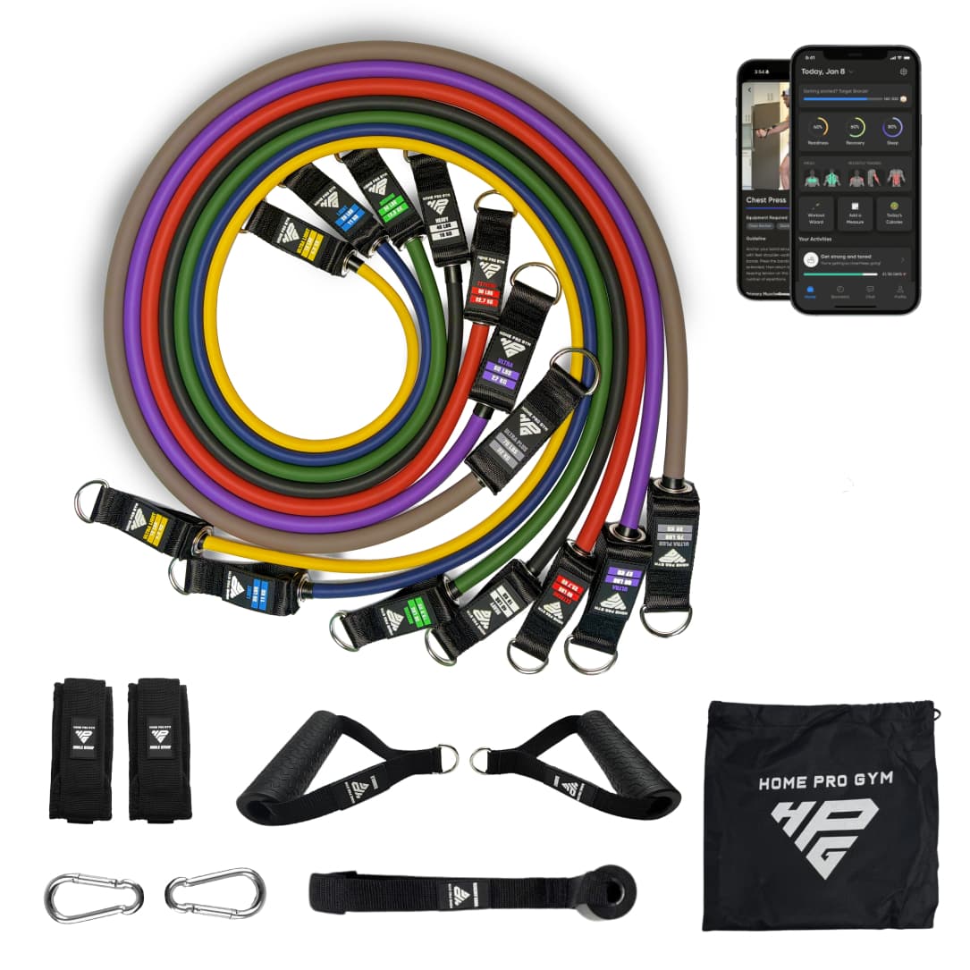 HomeProGym PowerTube Stackable Bands Ultra Set and Supafit App