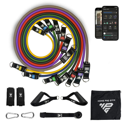 HomeProGym PowerTube Stackable Bands Ultra Set and Supafit App