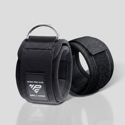 Pair of Ankle Straps standing upright, one showing the padded inner lining.