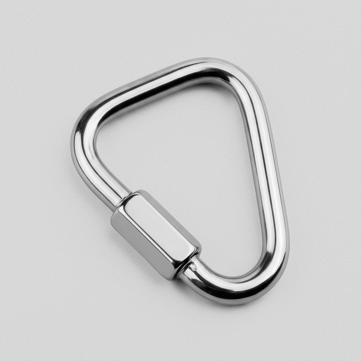 One Power Band Carabiner with its screw-gate sleeve closed.