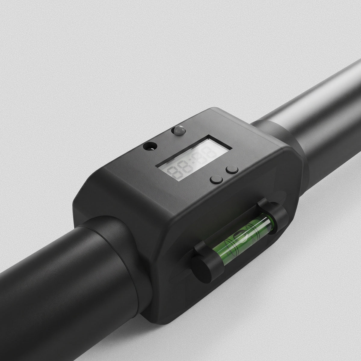 Digital display and built-in spirit level on the Pull-up Bar.