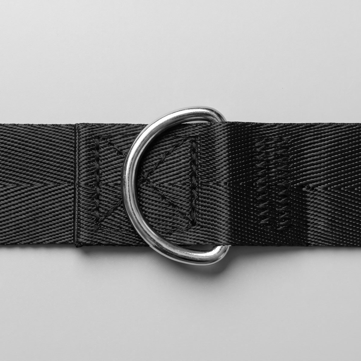 Box-stitched D-ring attachment point on the Ultra Door Anchor webbing.
