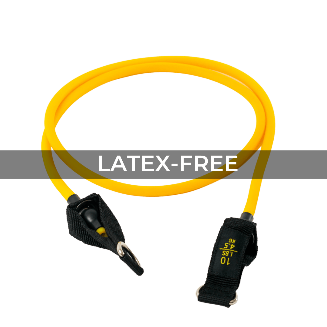 Latex-Free 10lb Yellow Stackable Resistance Band