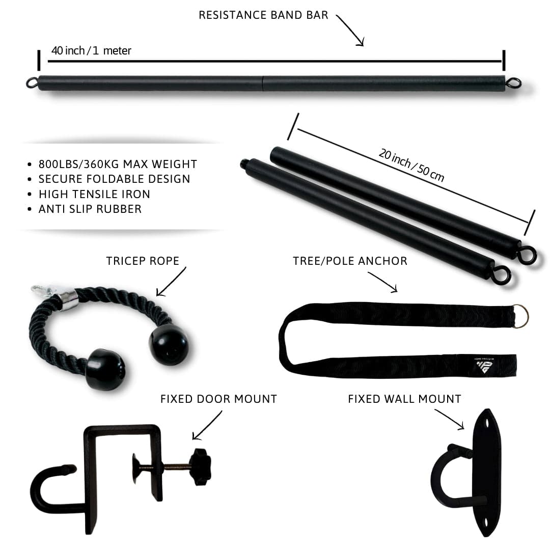Stackable Resistance Band Set - Size Info