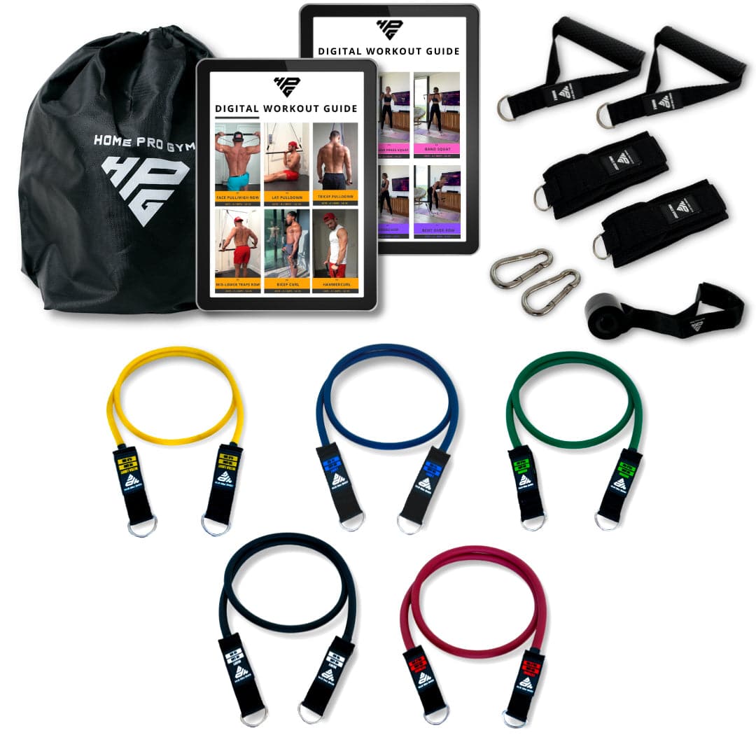 Stackable Resistance Band Set With carabiners